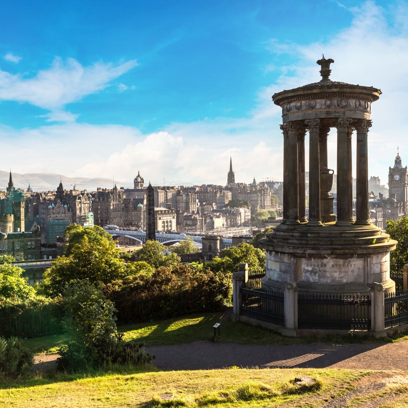 Edinburgh castle from Calton Hill