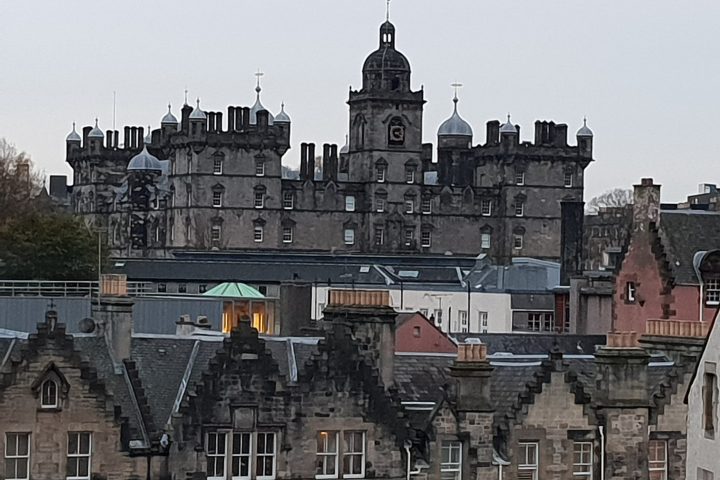a castle on top of a building
